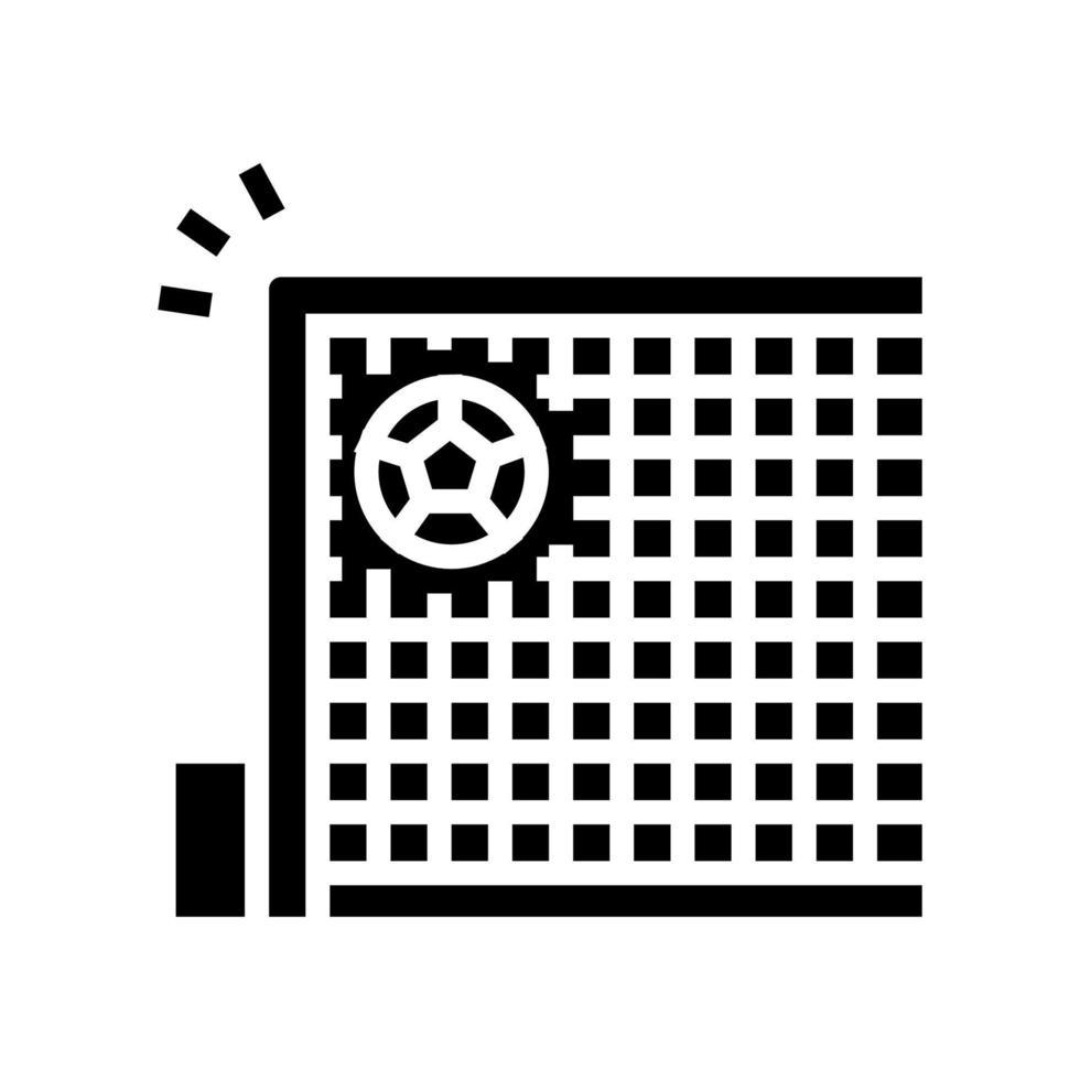 goal soccer glyph icon vector illustration