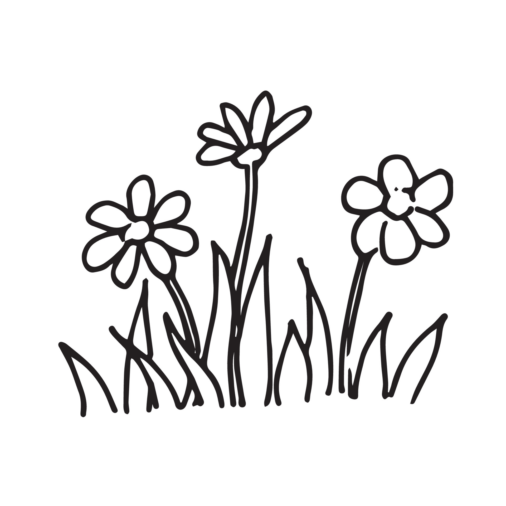 stock vector illustration doodle style flowering meadow. lawn grass and