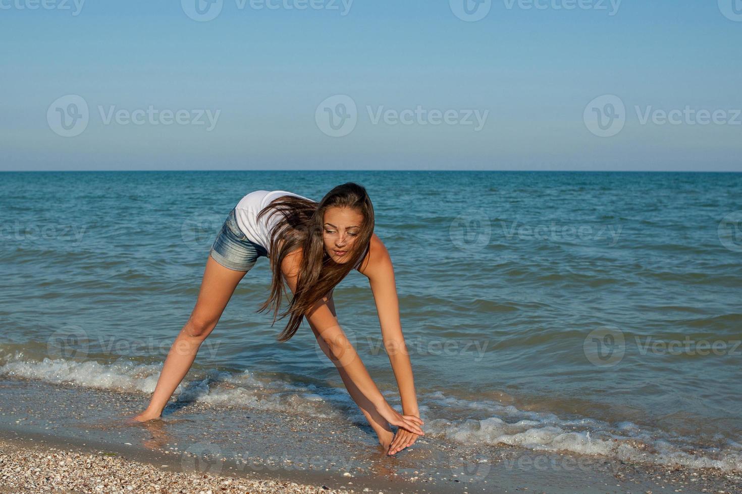 young woman involved in sports photo