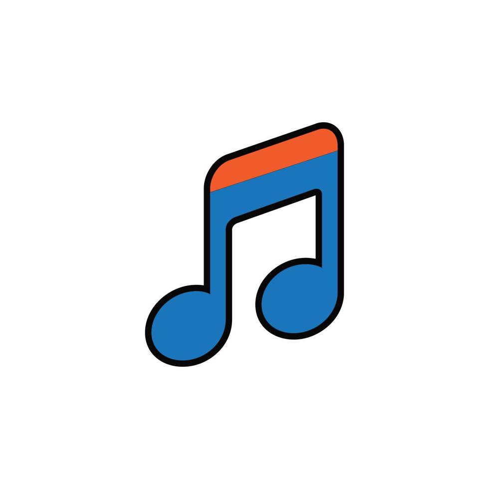 music note icon vector. music note icon vector illustration