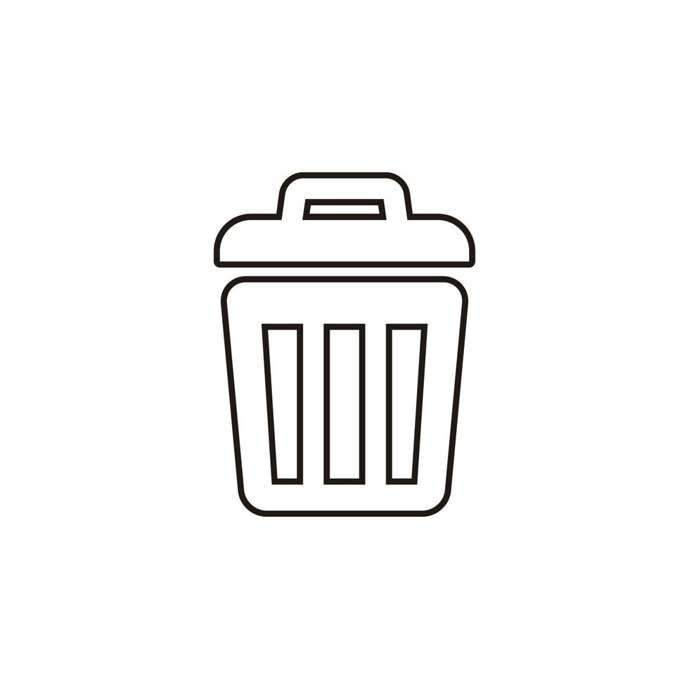 trash icon vector. rubbish bin icon vector illustration