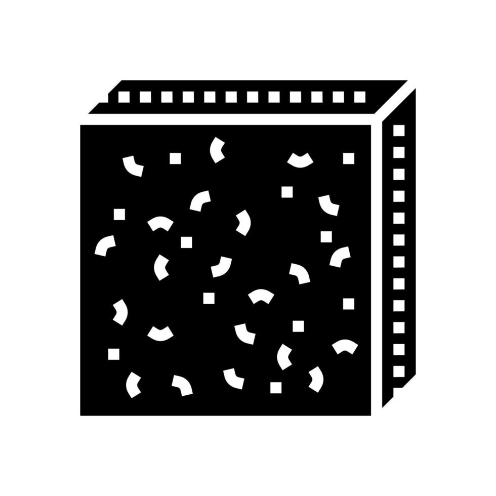 fiber board glyph icon vector illustration