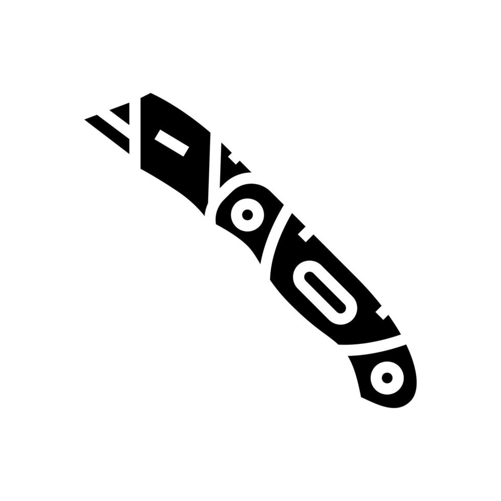 ilustración de vector de icono de glifo de equipo de cuchillo de utilidad