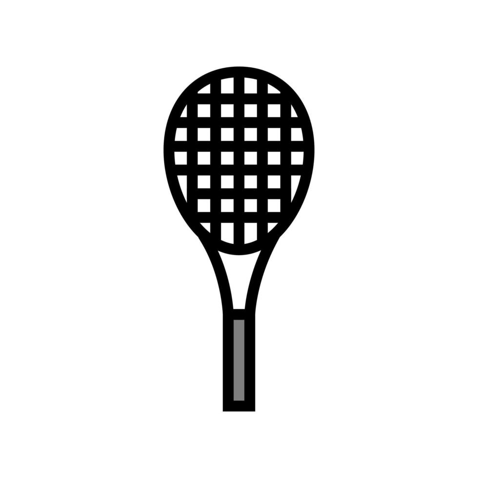 ilustración de vector de icono de color de tenis de raqueta