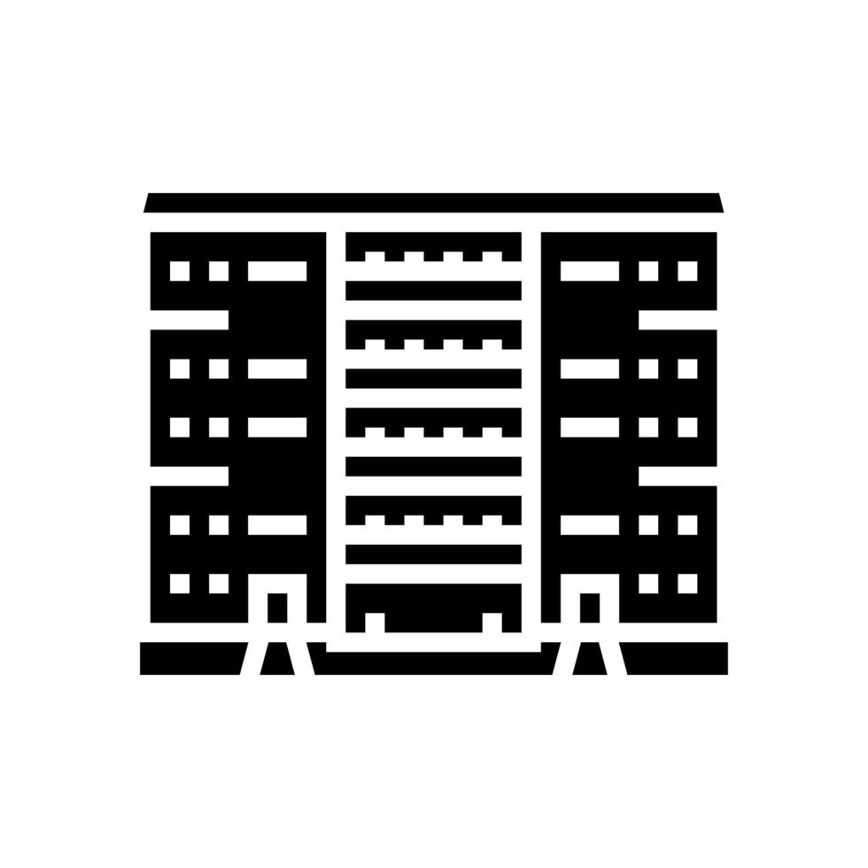 cooperative house glyph icon vector illustration