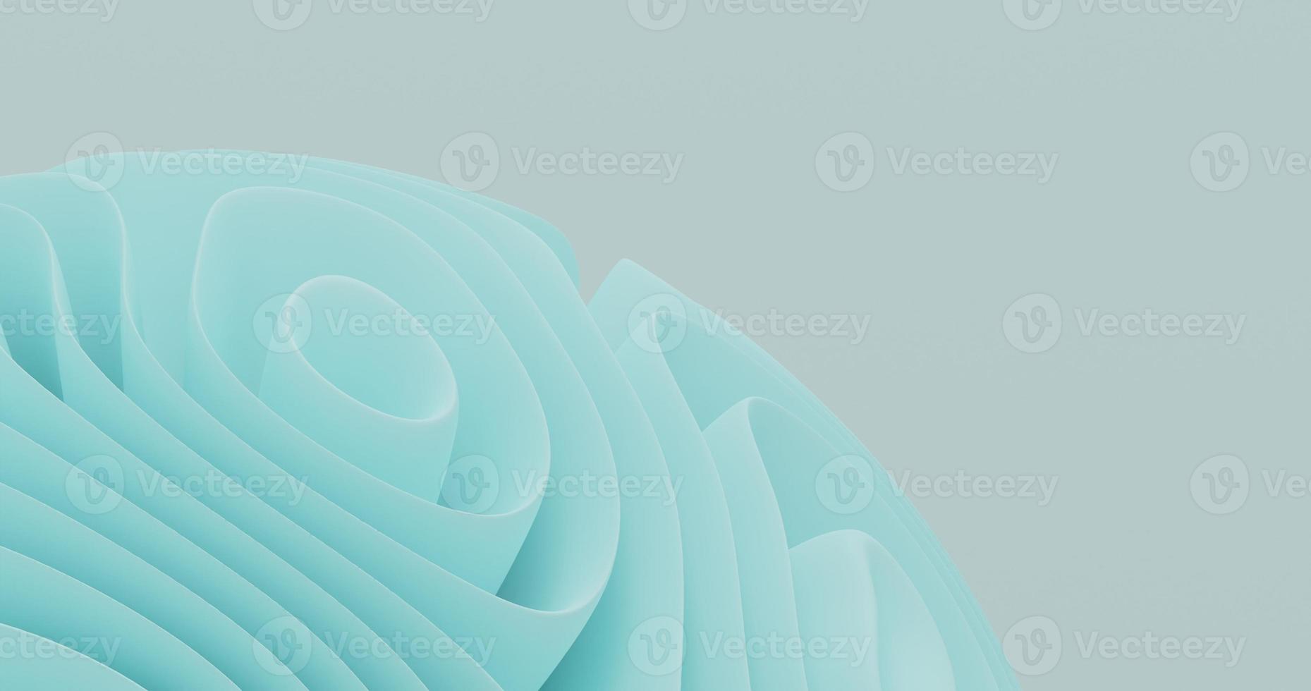 fondo abstracto usando objetos en la parte inferior izquierda usando un patrón de plegado como flores de color azul claro, representación 3d y tamaño 4k foto