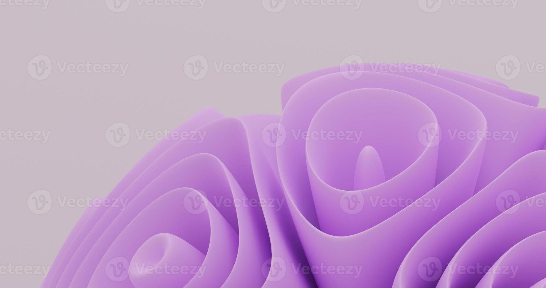 Abstract background using illustration objects such as flowers that appear a quarter of the image located at the bottom right, 3D rendering, and 4K size photo