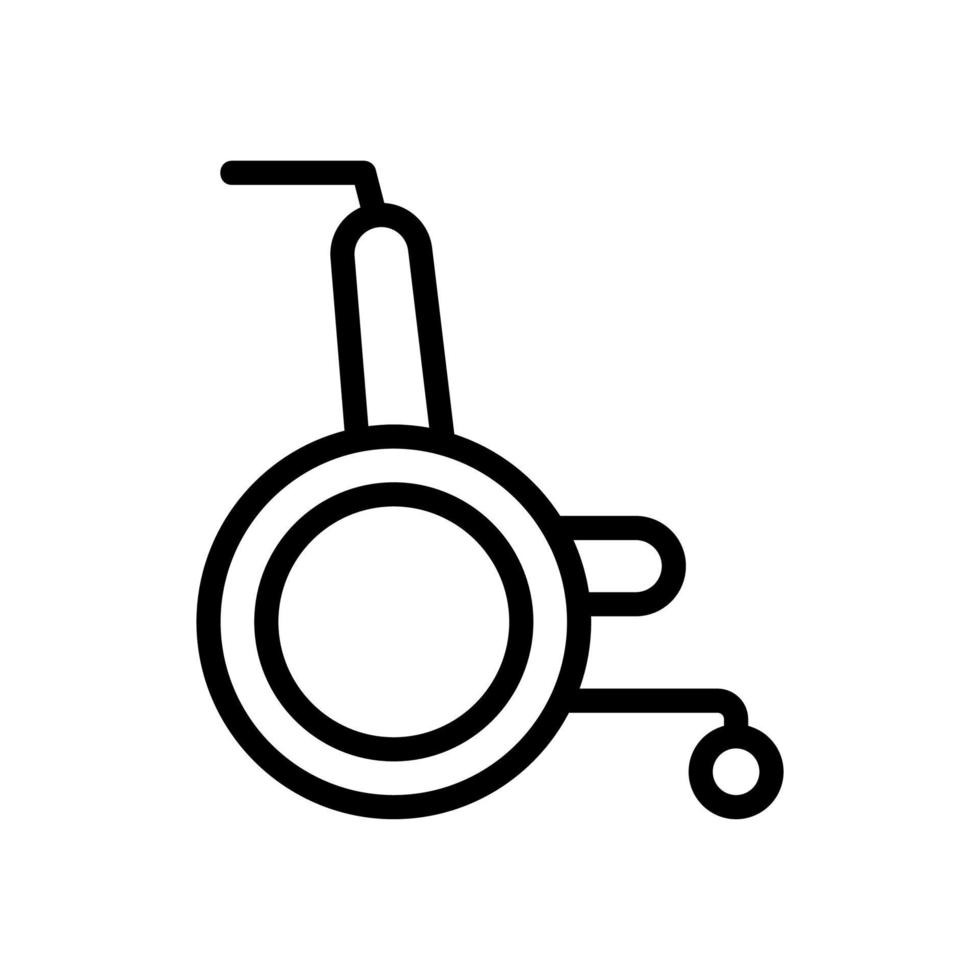ilustración de contorno de vector de icono de silla de ruedas moderna