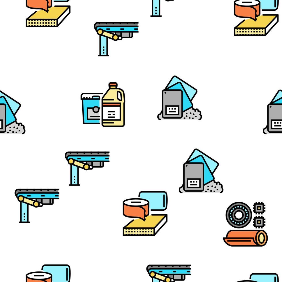 Polymer Material Industry Goods Vector Seamless Pattern