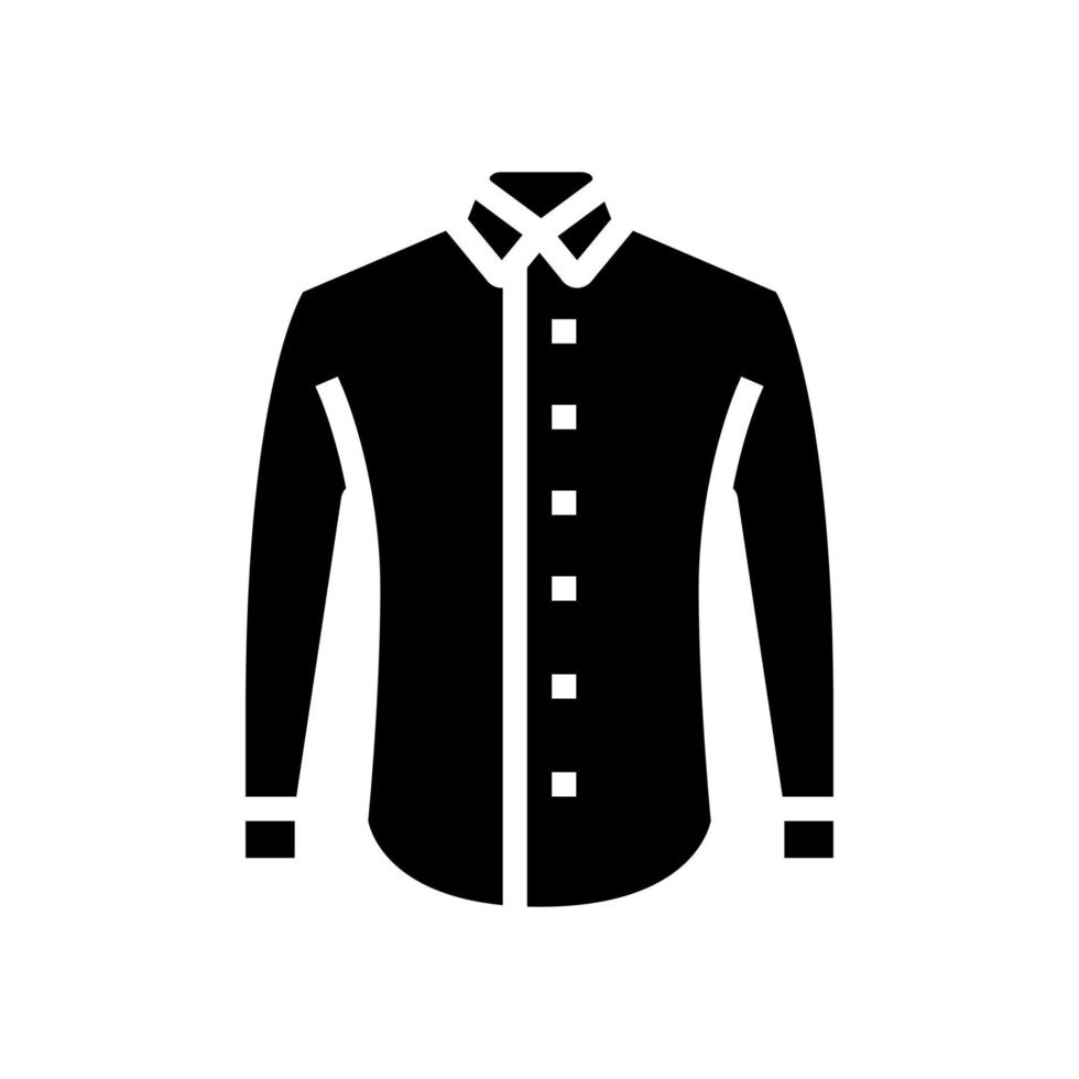 camisa hombre ropa glifo icono vector ilustración