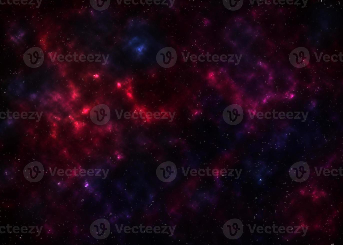 Abstract background using a space or nebula theme with a composition of bright purple, bright red, and bright blue with a predominance of black photo