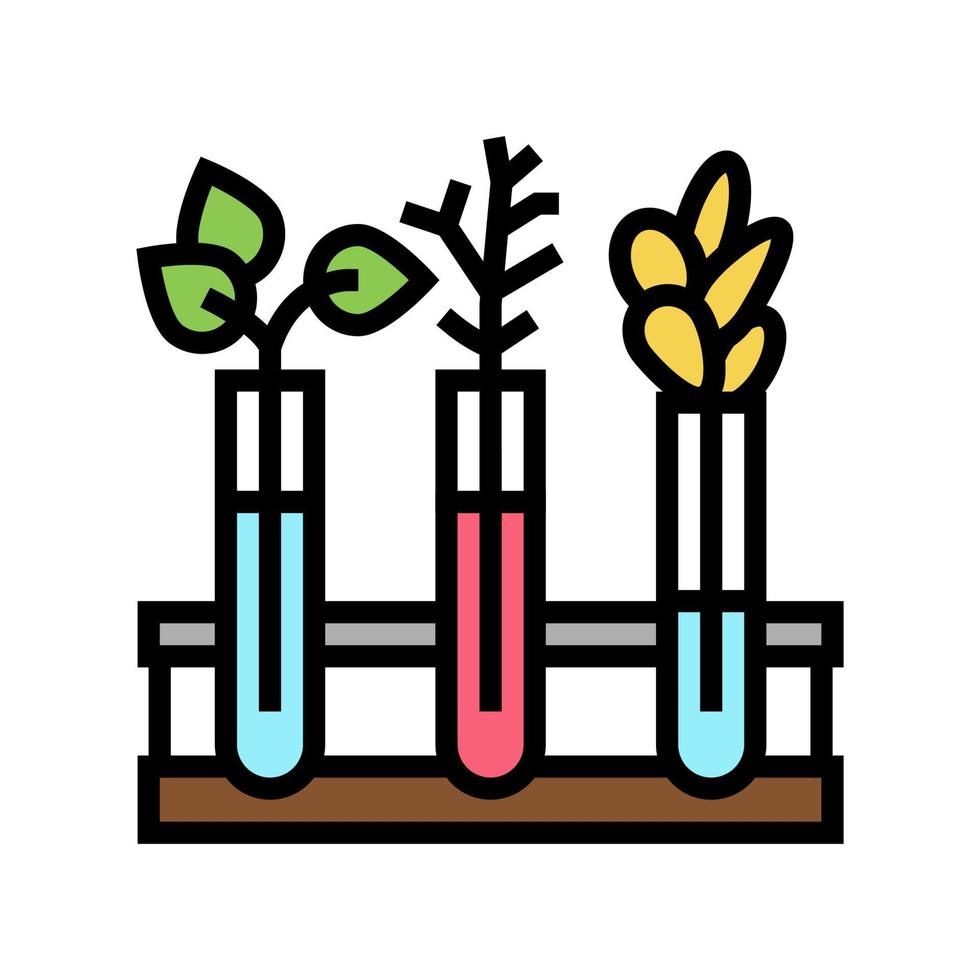 laboratory plant growth phytotherapy color icon vector illustration