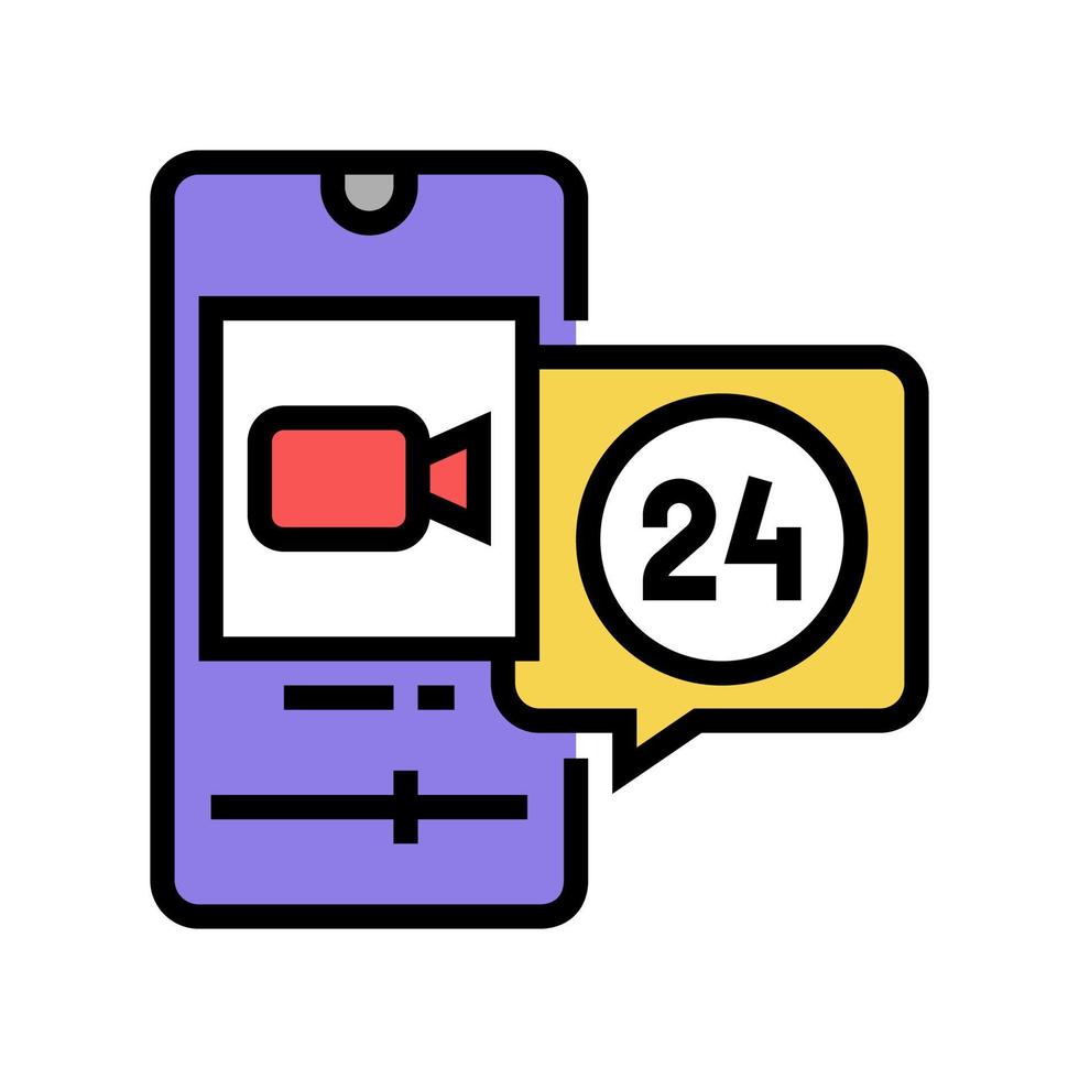 video movie ephemeral color icon vector illustration