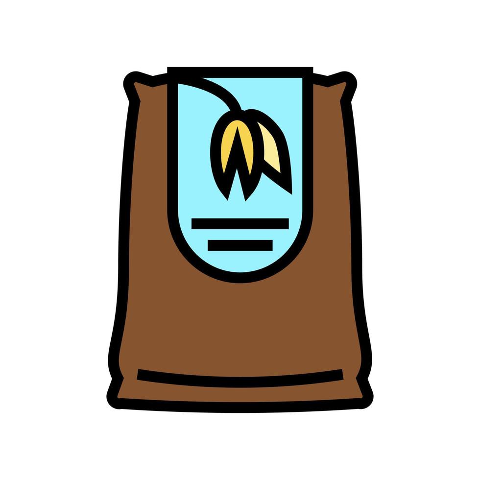 ilustración de vector de icono de color de bolsa de avena