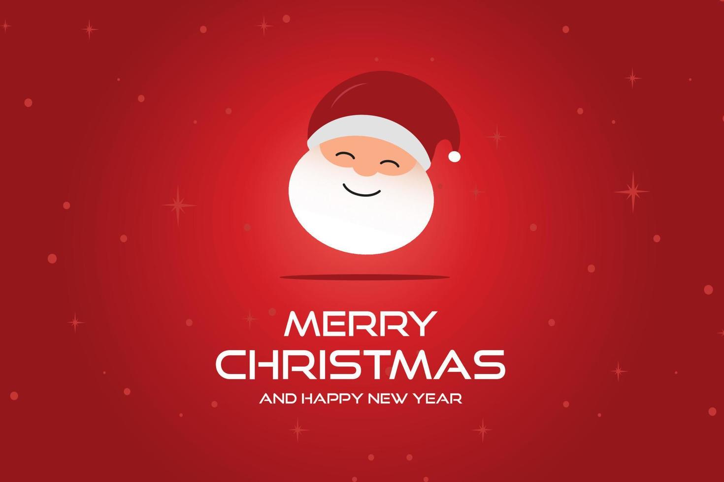 merry christmas and happy new year greeting card vector