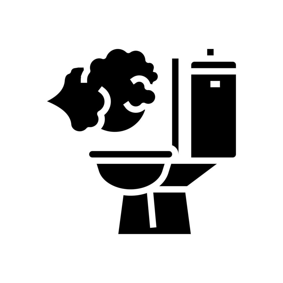 flatulence digestion system glyph icon vector illustration