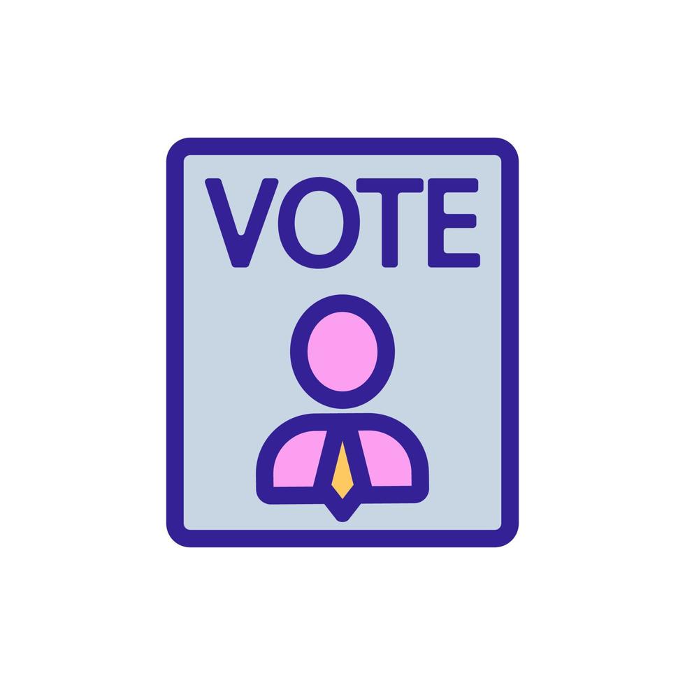vector de icono de votación. ilustración de símbolo de contorno aislado