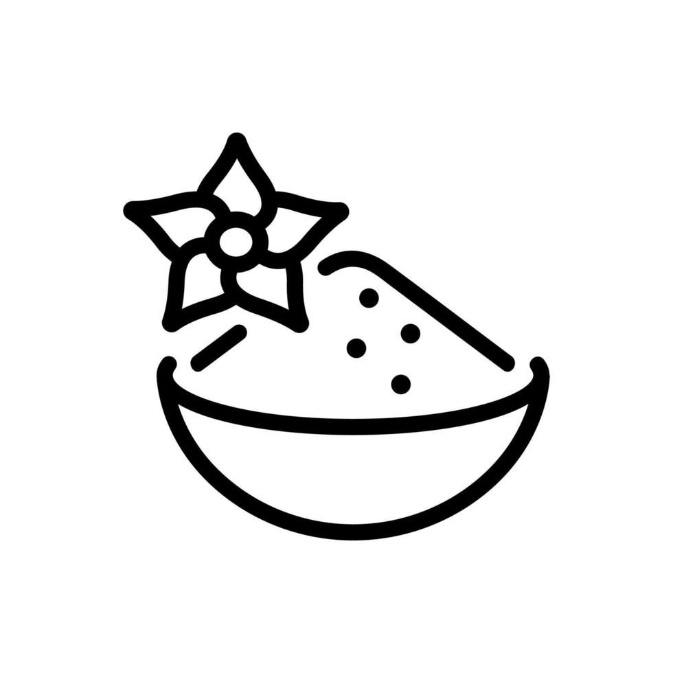 vanilla spice in bowl icon vector outline illustration