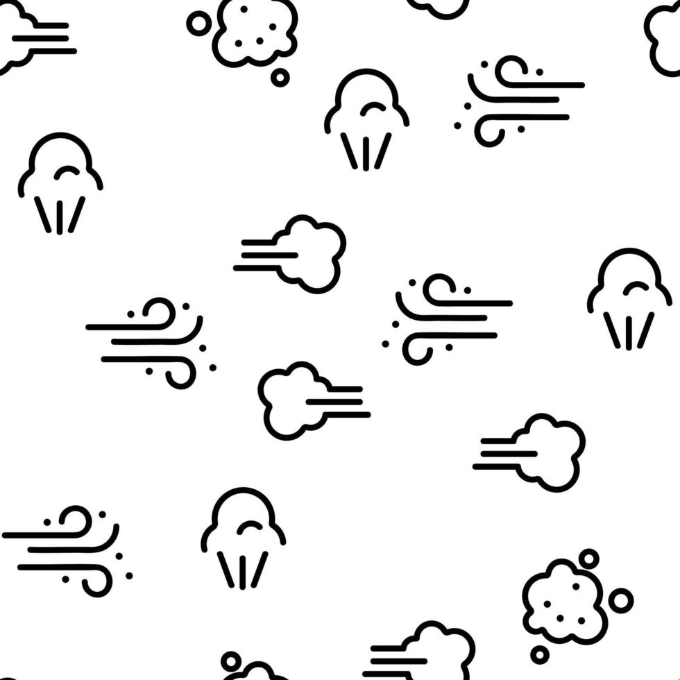 Smell Cloud Vector Seamless Pattern