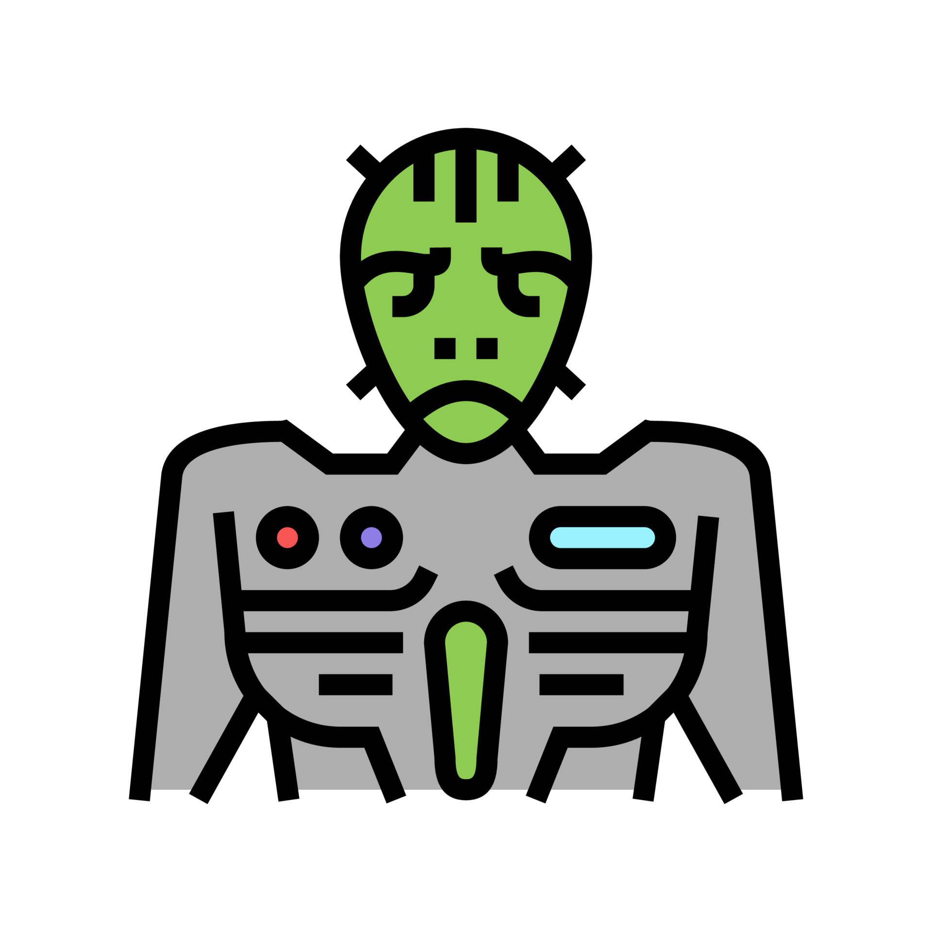 green alien color icon vector illustration 10394339 Vector Art at Vecteezy