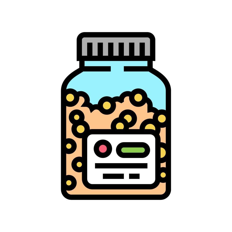 vitamins homeopathy bottle color icon vector illustration