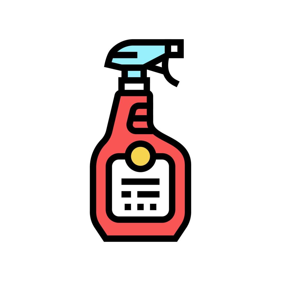 spray para limpiar la ilustración de vector de icono de color de ventana