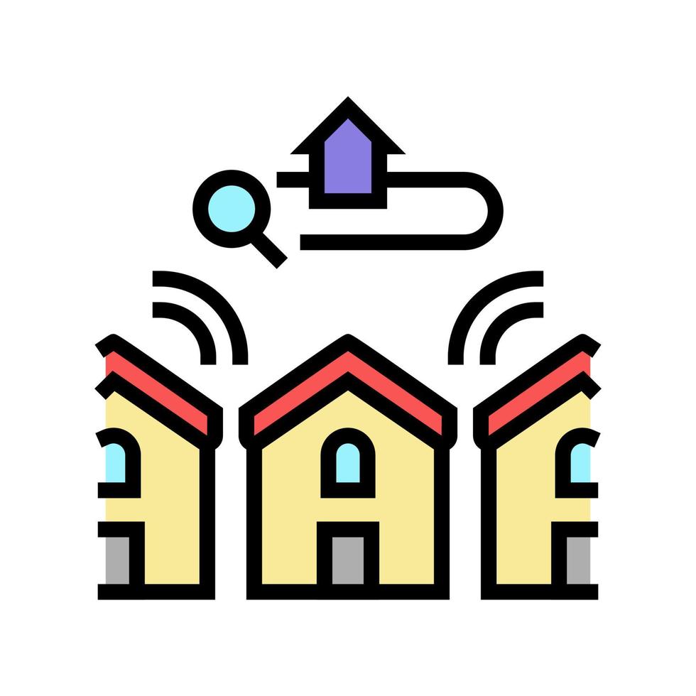 neighborhood in area color icon vector illustration