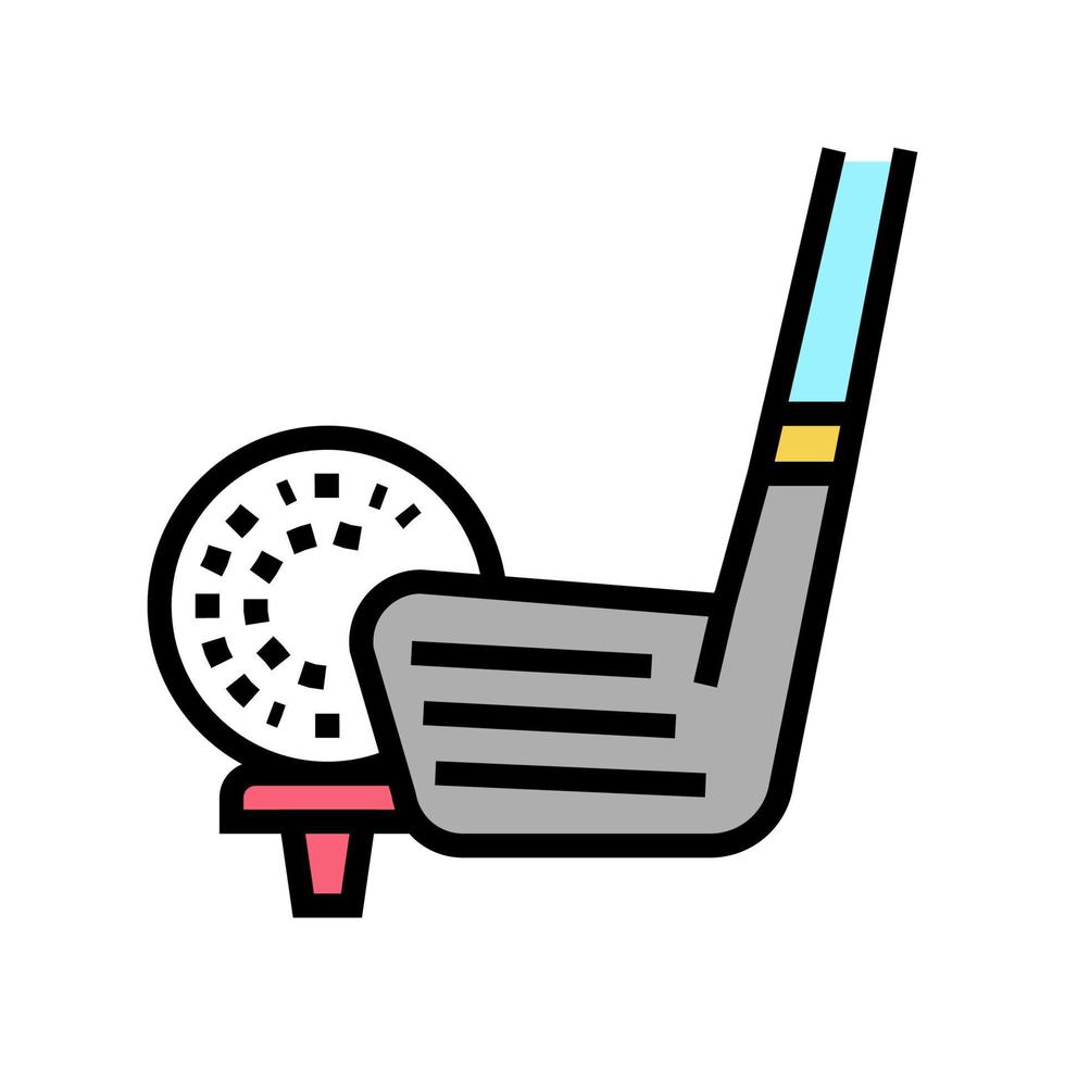 ilustración de vector de icono de color de juego de golf