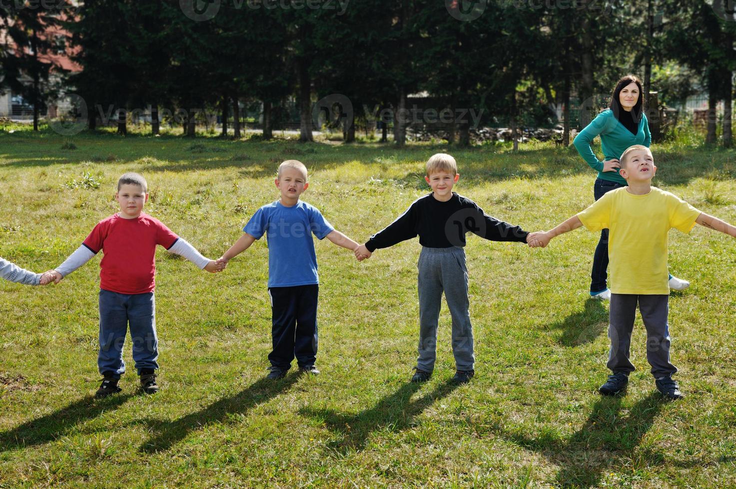 preschool  kids outdoor have fun photo