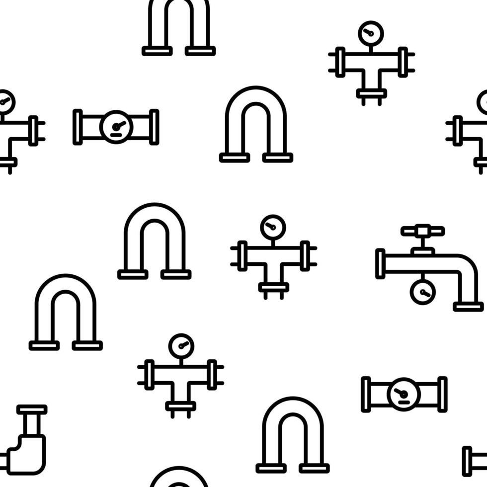 Pipeline Vector Seamless Pattern