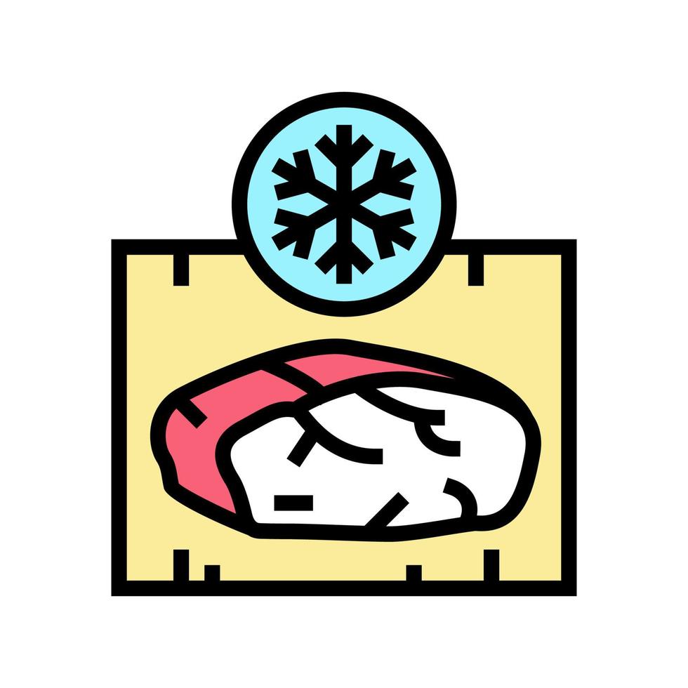 frozing meat color icon vector illustration