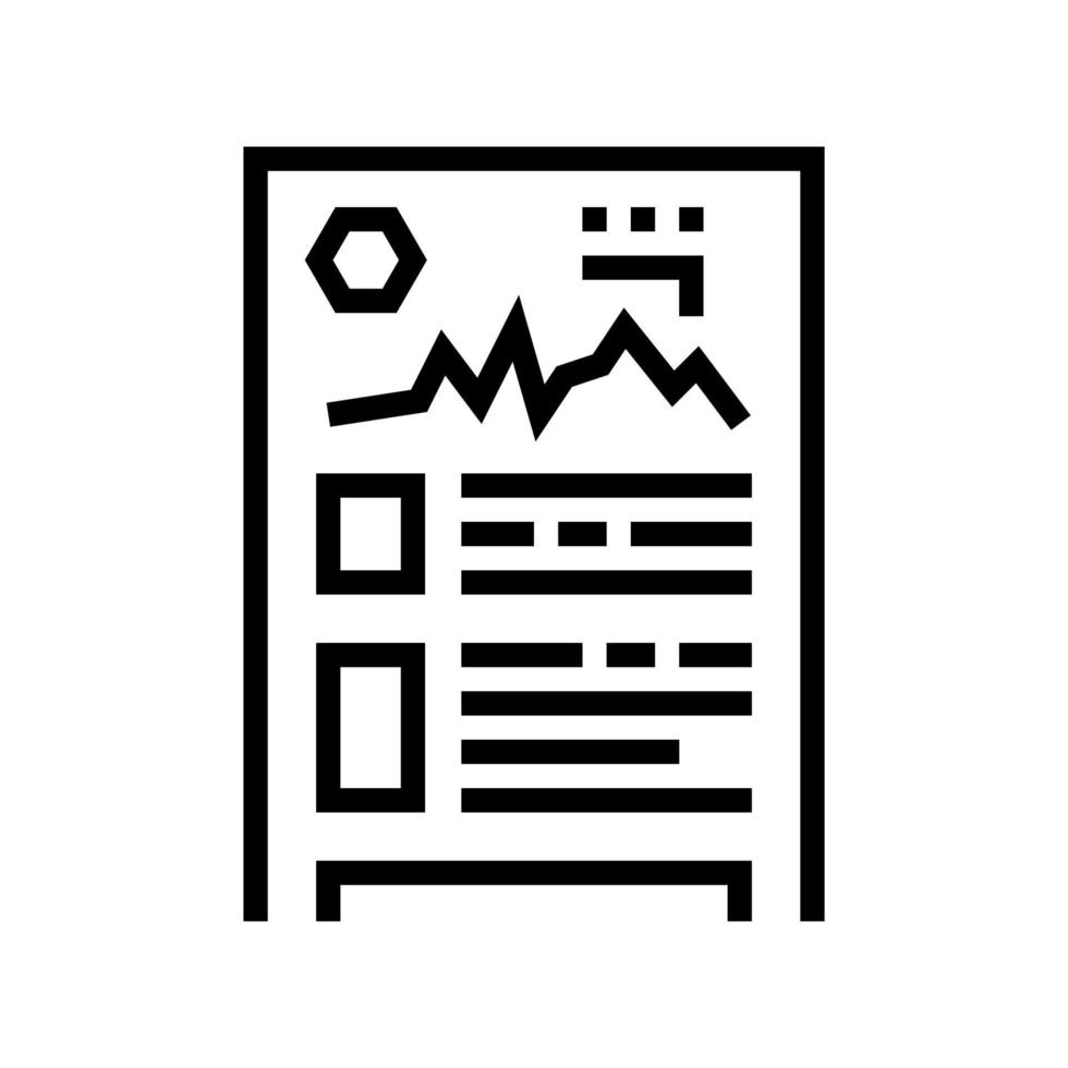 sales report line icon vector illustration