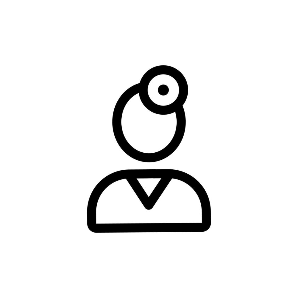 vector de icono de médico. ilustración de símbolo de contorno aislado