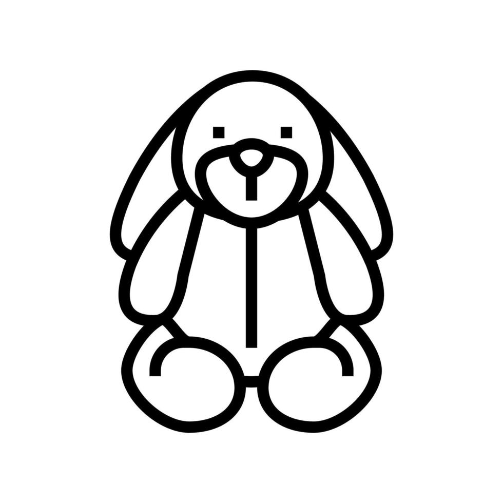 plush toys line icon vector illustration