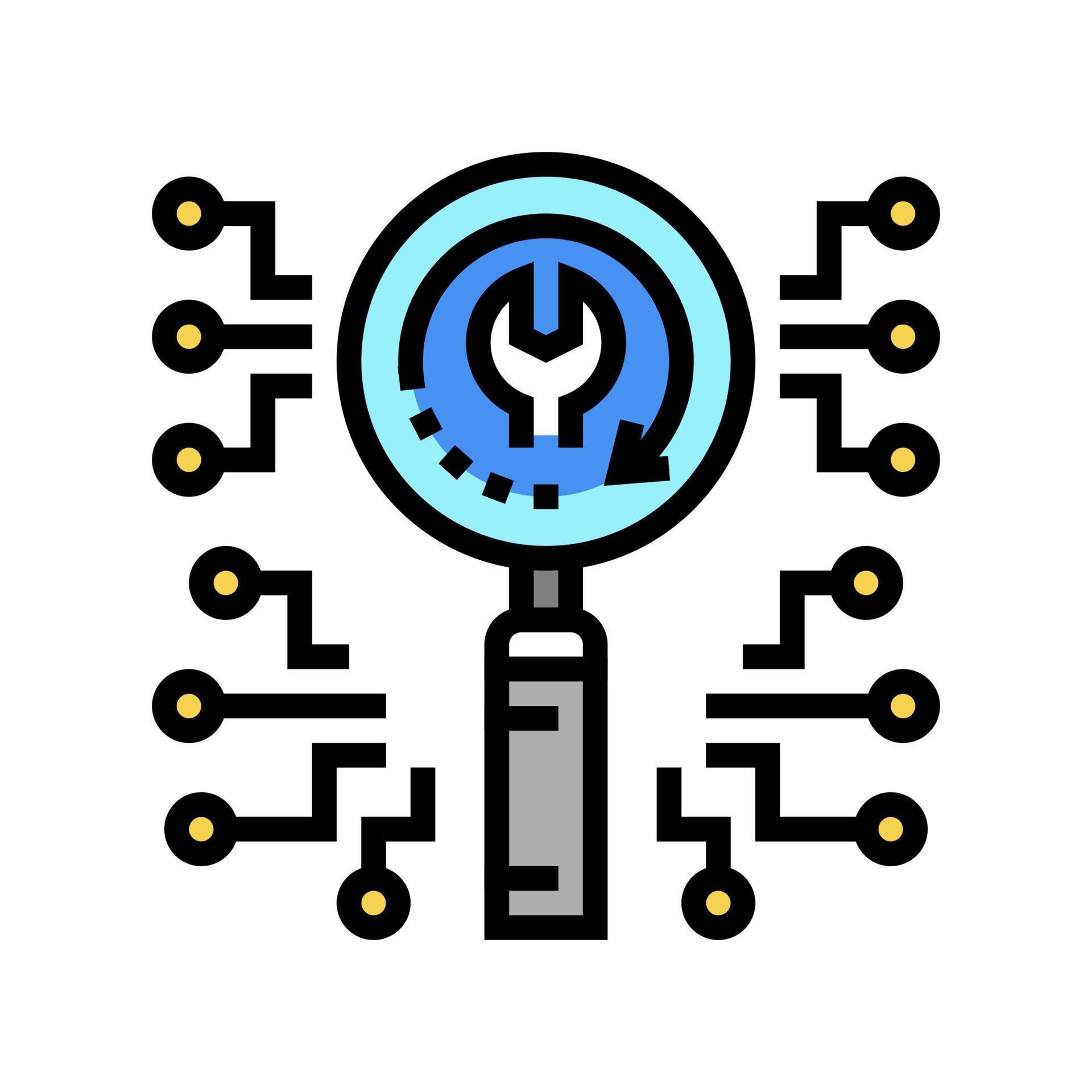 data loss prevention color icon vector illustration 10396224 Vector Art ...