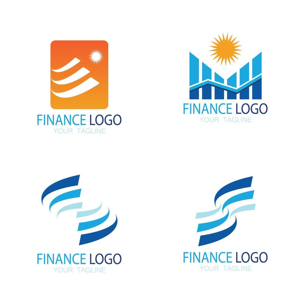 negocio finanzas y marketing logo vector ilustración plantilla icono diseño contabilidad financiera logo con moderno vector concepto