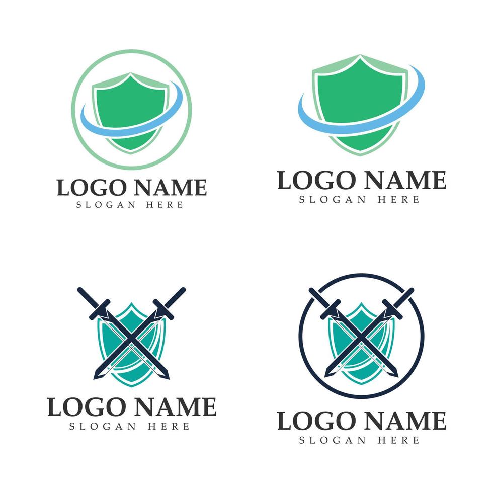 Shield and Sword logo icon design template.Guardian icon.security element. vector