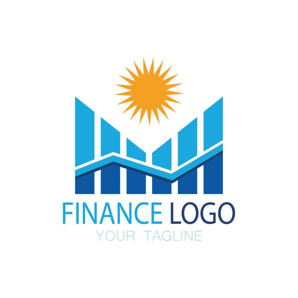 negocio finanzas y marketing logo vector ilustración plantilla icono diseño contabilidad financiera logo con moderno vector concepto