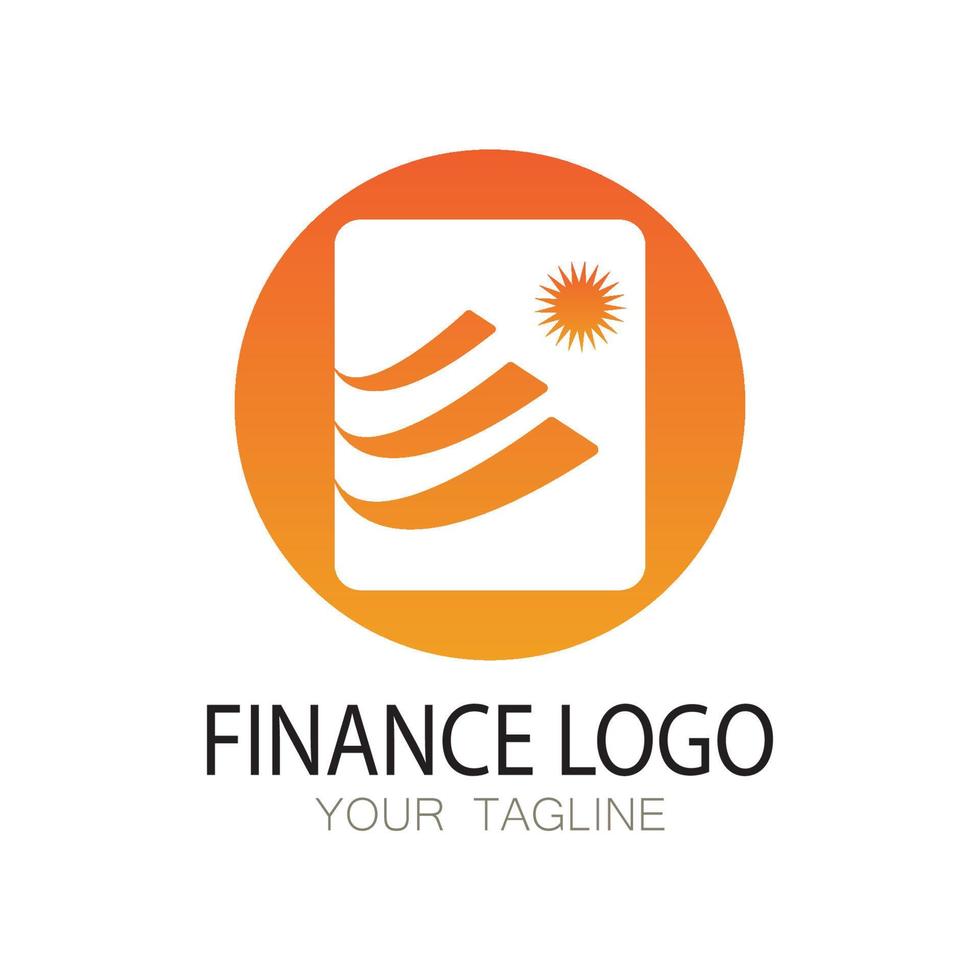 Business finance and Marketing logo Vector illustration TEMPLATE ICON design Financial accounting logo with modern vector concept