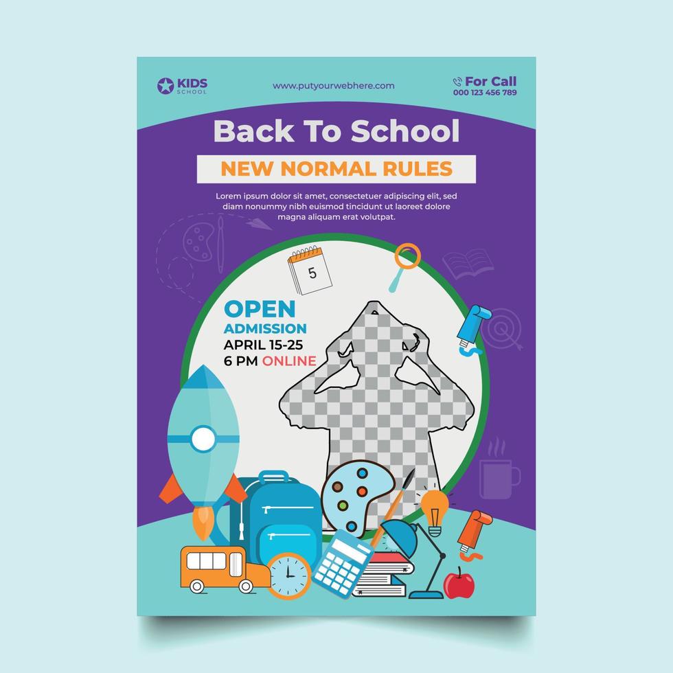 Education Flyer Design Template, School Education Admission, Corporate Banner, Kids Back To School Business Poster Layout Premium Vector Ads.