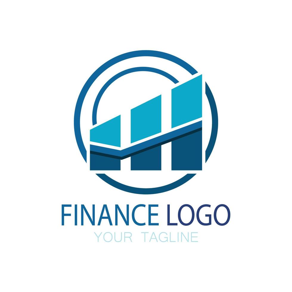 negocio finanzas y marketing logo vector ilustración plantilla icono diseño contabilidad financiera logo con moderno vector concepto