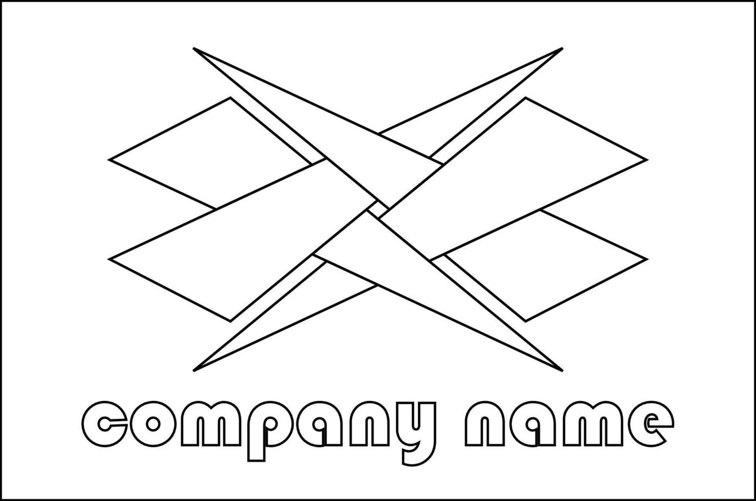 illustration vector graphic of simple company logo with triangle patern, perfect for company logo