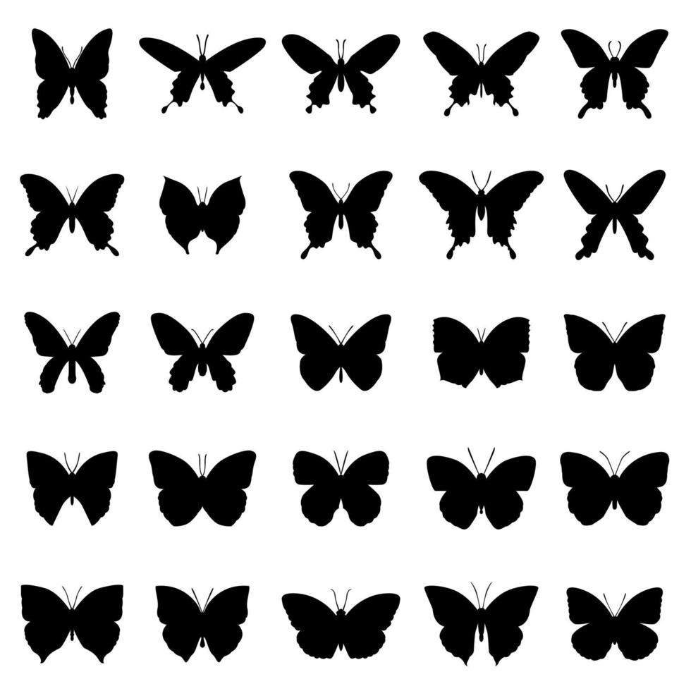 Butterfly symbol vector set