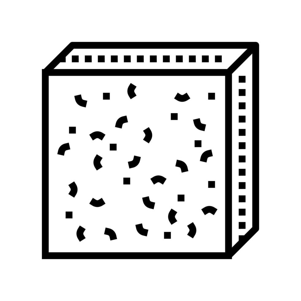 fiber board line icon vector illustration