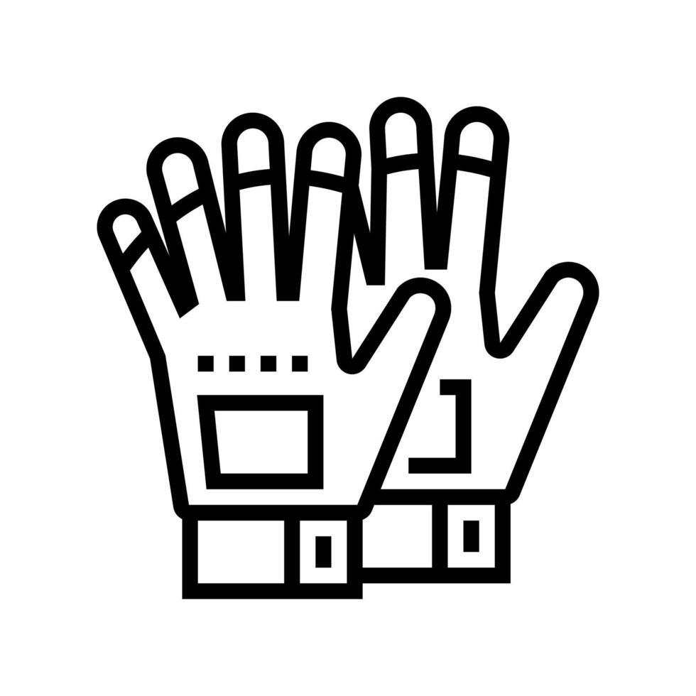 sport gloves line icon vector illustration