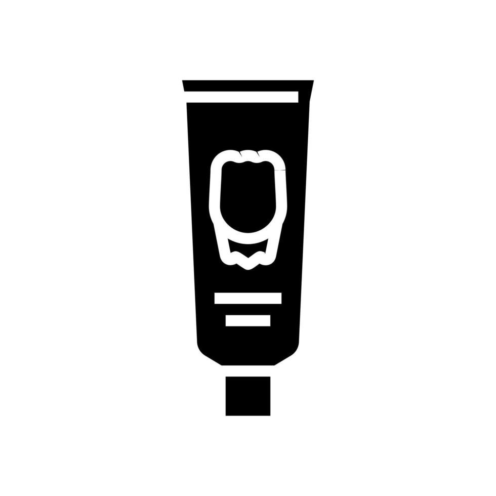 toothpaste tube glyph icon vector illustration