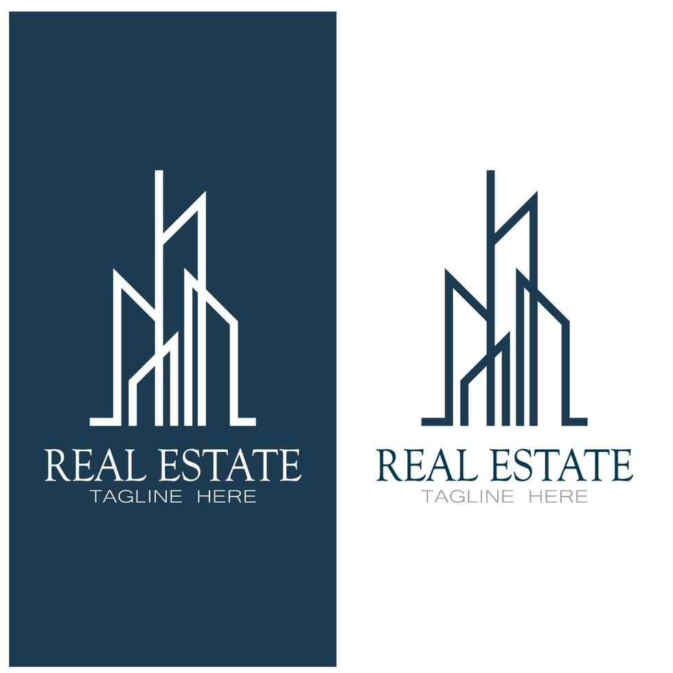 plantilla de ilustración de icono de logotipo de empresa inmobiliaria, construcción, desarrollo inmobiliario y vector de logotipo de construcción