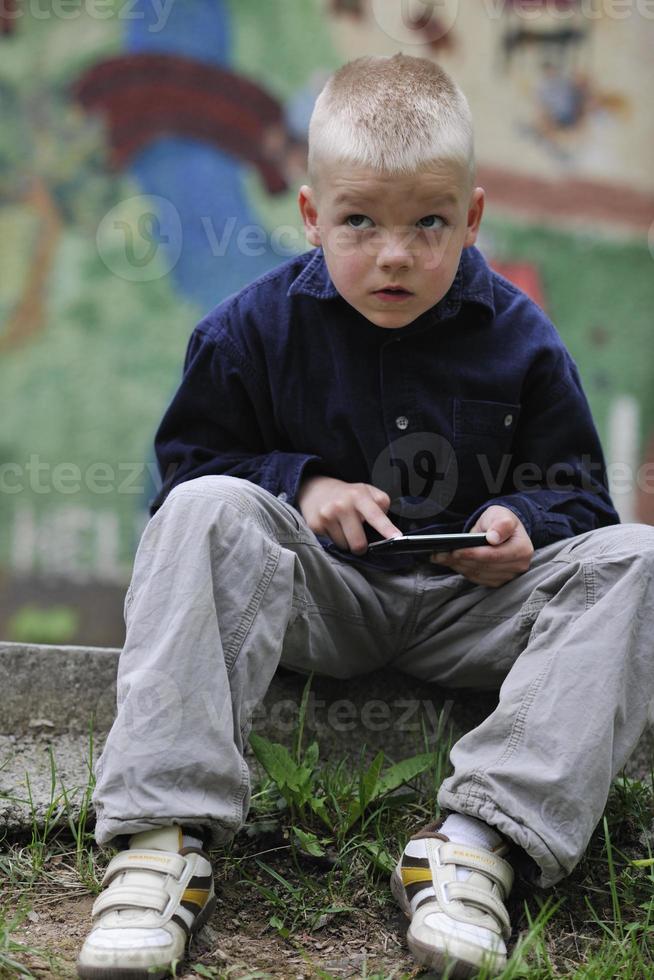 playing video games outdoor photo