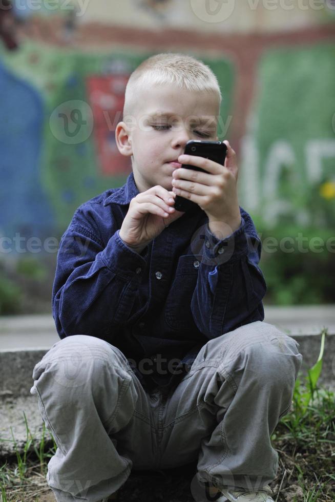 playing video games outdoor photo