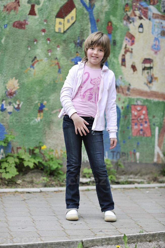 happy girl outdoor photo